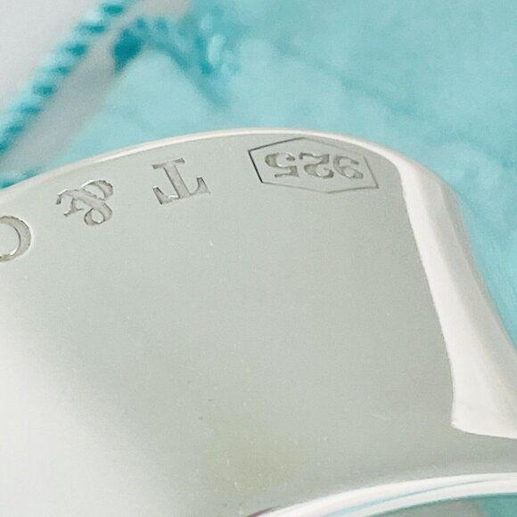 Small 6.25" Tiffany & Co 1837 Extra Wide Cuff Bracelet in Sterling Silver - Picture 10 of 12